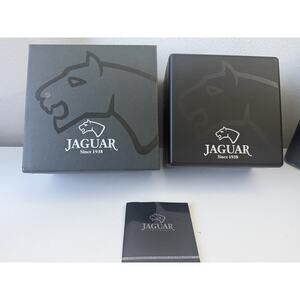 Jaguar Watch Box Set Swiss Made Inner Outer Case w Booklet